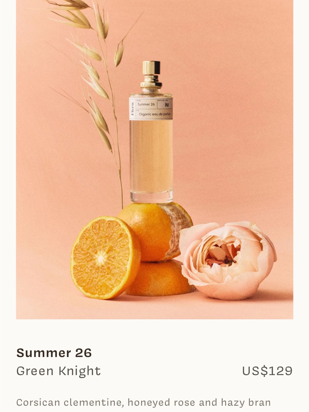 Summer 26 Green Knight Body Oil - Peach